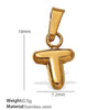 Simple Jewelry Accessories 316L Stainless Steel Mini Bubble Letter Pendant Plated 18K Gold Electroplated