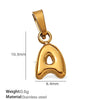 Simple Jewelry Accessories 316L Stainless Steel Mini Bubble Letter Pendant Plated 18K Gold Electroplated
