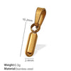 Simple Jewelry Accessories 316L Stainless Steel Mini Bubble Letter Pendant Plated 18K Gold Electroplated