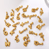 Simple Jewelry Accessories 316L Stainless Steel Mini Bubble Letter Pendant Plated 18K Gold Electroplated