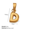 Simple Jewelry Accessories 316L Stainless Steel Mini Bubble Letter Pendant Plated 18K Gold Electroplated