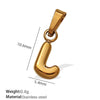 Simple Jewelry Accessories 316L Stainless Steel Mini Bubble Letter Pendant Plated 18K Gold Electroplated