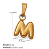 Simple Jewelry Accessories 316L Stainless Steel Mini Bubble Letter Pendant Plated 18K Gold Electroplated