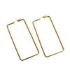Simple Style Rhombus Plating Stainless Steel No Inlaid 18K Gold Plated Earrings