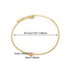 Simple Ladies Stainless Steel Gold Plated Anklet With Colorful Birthstone And Geometric Pattern