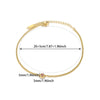 Simple Ladies Stainless Steel Gold Plated Anklet With Colorful Birthstone And Geometric Pattern