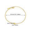 Simple Ladies Stainless Steel Gold Plated Anklet With Colorful Birthstone And Geometric Pattern