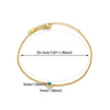 Simple Ladies Stainless Steel Gold Plated Anklet With Colorful Birthstone And Geometric Pattern