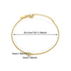 Simple Ladies Stainless Steel Gold Plated Anklet With Colorful Birthstone And Geometric Pattern