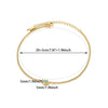Simple Ladies Stainless Steel Gold Plated Anklet With Colorful Birthstone And Geometric Pattern