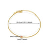 Simple Ladies Stainless Steel Gold Plated Anklet With Colorful Birthstone And Geometric Pattern