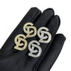 Simple Letter Light Luxury Super Shiny Stud Earrings Copper Real Gold Plated