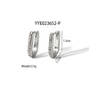 Simple Light Luxury Joker Touch Ear Buckle Stainless Steel Earrings With Geometric Pattern Pvd Furnace Real Gold Electroplating For Women