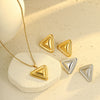 Simple Light Luxury Triangular Stainless Steel Electroplated Jewelry Earrings Necklace For Women