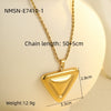 Simple Light Luxury Triangular Stainless Steel Electroplated Jewelry Earrings Necklace For Women