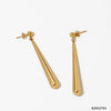 Simple Long Drop Earrings For Women Stainless Steel Polished Electroplated