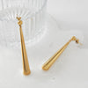 Simple Long Drop Earrings For Women Stainless Steel Polished Electroplated