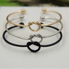 Simple Love Knot Copper Open Bracelet For Women With Electroplated Fashion Jewelry Design