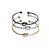 Simple Love Knot Copper Open Bracelet For Women With Electroplated Fashion Jewelry Design