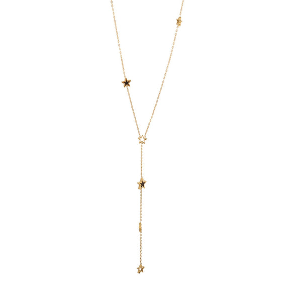 Simple Love Yshaped Stainless Steel Necklace With Star And Heart Shape Electroplated For Women