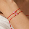 Simple Luminous Love Lucky Beads Friendship Couple Hook Card Adjustable Hand Knitted Thread Rope Unisex Cartoon Bracelet