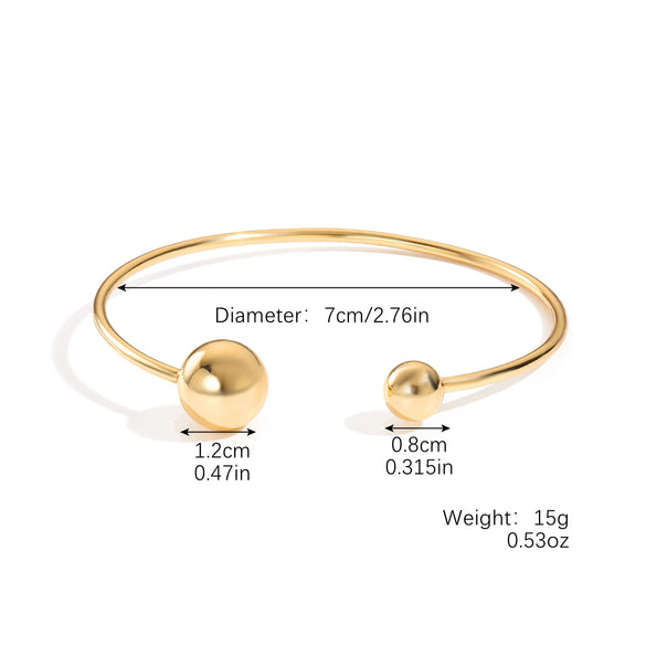 Simple Metal Bracelet With Electroplating Treatment
