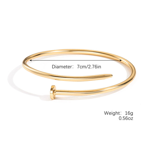 Simple Metal Bracelet With Electroplating Treatment