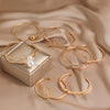 Simple Metal Bracelet With Electroplating Treatment