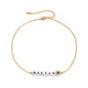 Simple Metal Chain Letter Glass Small Flower Collarbone Necklace Material Fine Copperclad Iron Acrylic Glass Flower Process Electroplating