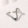 Simple Minimalist Cold Style Stainless Steel Open Ring With Geometric Design Electroplated For Women