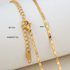 Simple Minimalist U Shape Snake Bone Chain Stainless Steel And Titanium Steel Plated Chain Necklace For Unisex
