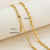 Simple Minimalist U Shape Snake Bone Chain Stainless Steel And Titanium Steel Plated Chain Necklace For Unisex