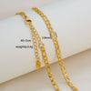 Simple Minimalist U Shape Snake Bone Chain Stainless Steel And Titanium Steel Plated Chain Necklace For Unisex