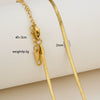 Simple Minimalist U Shape Snake Bone Chain Stainless Steel And Titanium Steel Plated Chain Necklace For Unisex