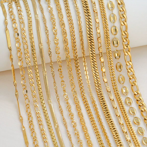 Simple Minimalist U Shape Snake Bone Chain Stainless Steel And Titanium Steel Plated Chain Necklace For Unisex