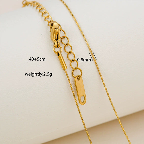 Simple Minimalist U Shape Snake Bone Chain Stainless Steel And Titanium Steel Plated Chain Necklace For Unisex