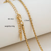 Simple Minimalist U Shape Snake Bone Chain Stainless Steel And Titanium Steel Plated Chain Necklace For Unisex