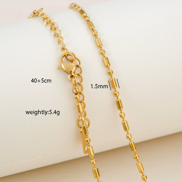 Simple Minimalist U Shape Snake Bone Chain Stainless Steel And Titanium Steel Plated Chain Necklace For Unisex
