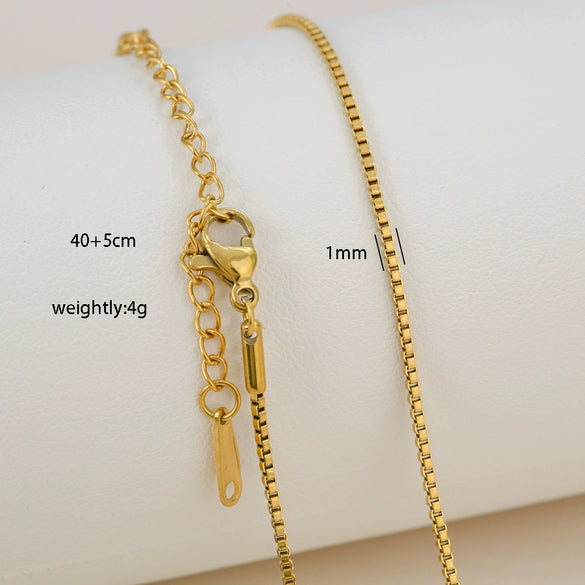 Simple Minimalist U Shape Snake Bone Chain Stainless Steel And Titanium Steel Plated Chain Necklace For Unisex