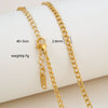 Simple Minimalist U Shape Snake Bone Chain Stainless Steel And Titanium Steel Plated Chain Necklace For Unisex