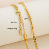 Simple Minimalist U Shape Snake Bone Chain Stainless Steel And Titanium Steel Plated Chain Necklace For Unisex