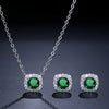 Simple New Fashion Set Versatile Square Necklace Earrings Jewelry Set