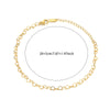 Simple New Style 18K Gold Plated Stainless Steel Women's Anklet With Heart Shaped Cross And Luo Blade Chain