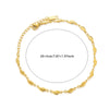 Simple New Style 18K Gold Plated Stainless Steel Women's Anklet With Heart Shaped Cross And Luo Blade Chain