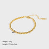 Simple New Titanium Steel And Stainless Steel Women's Bracelet With Steel Balls And Geometric Design Pvd Furnace Real Gold Treated
