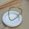 Simple Niche Contrast Color Mesh Twist Chain Titanium Steel Geometric Heavy Industry Punk Hip Hop Electroplated Clavicle Necklace