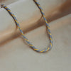 Simple Niche Contrast Color Mesh Twist Chain Titanium Steel Geometric Heavy Industry Punk Hip Hop Electroplated Clavicle Necklace