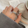 Simple Niche Design Opening Ring For Women Copper Electroplated With Bow Pattern