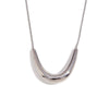 Simple Niche Design Stainless Steel 18K Gold Plated Arc Vshape Pendant Snake Bone Chain Necklace For Women With Geometric Styling And Electroplating Treatment