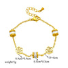 Simple Niche Fashion Chain Titanium Steel Hollow Flower Unisex Bracelet With Electroplating